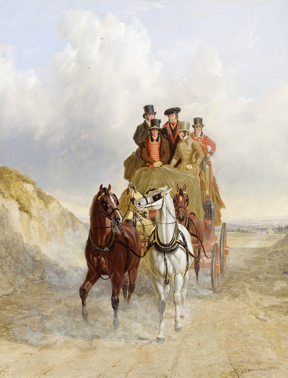 The Royal Mail Coach on the Road, 1841 av John Frederick Herring Senior