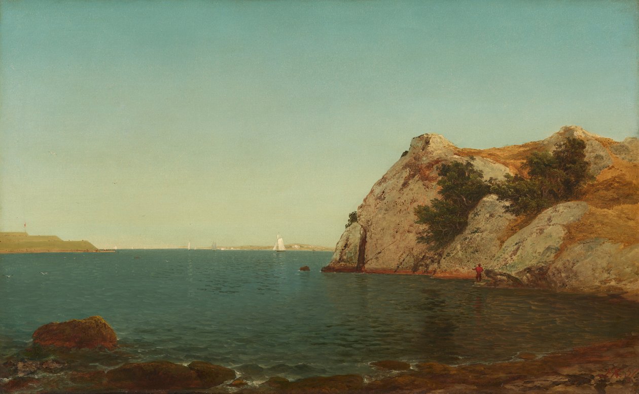 Beacon Rock, Newport havn av John Frederick Kensett