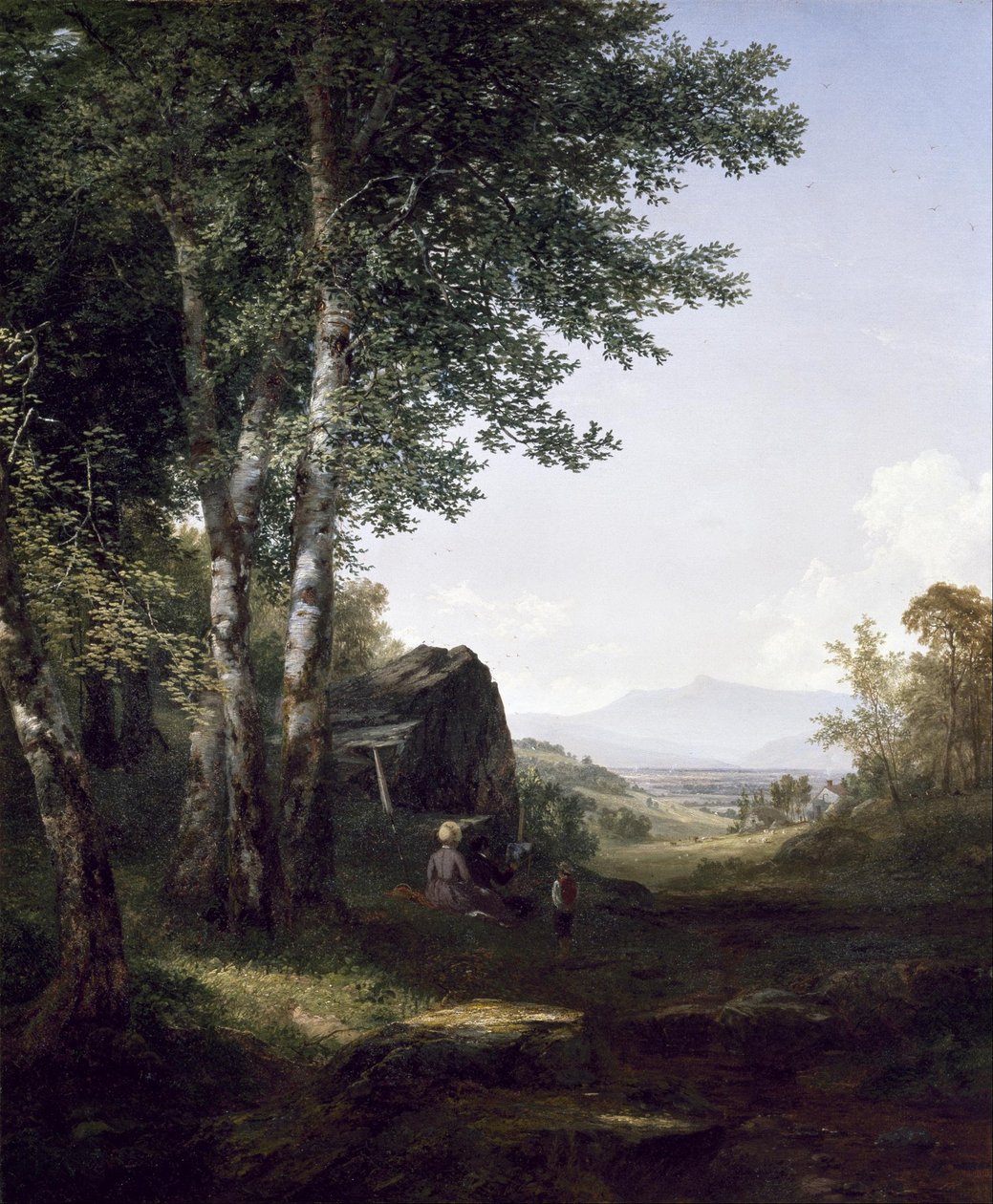 Fjern utsikt over Mansfield Mountain, Vermont av John Frederick Kensett