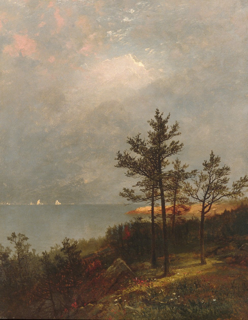 Storm i anmarsj over Long Island Sound av John Frederick Kensett