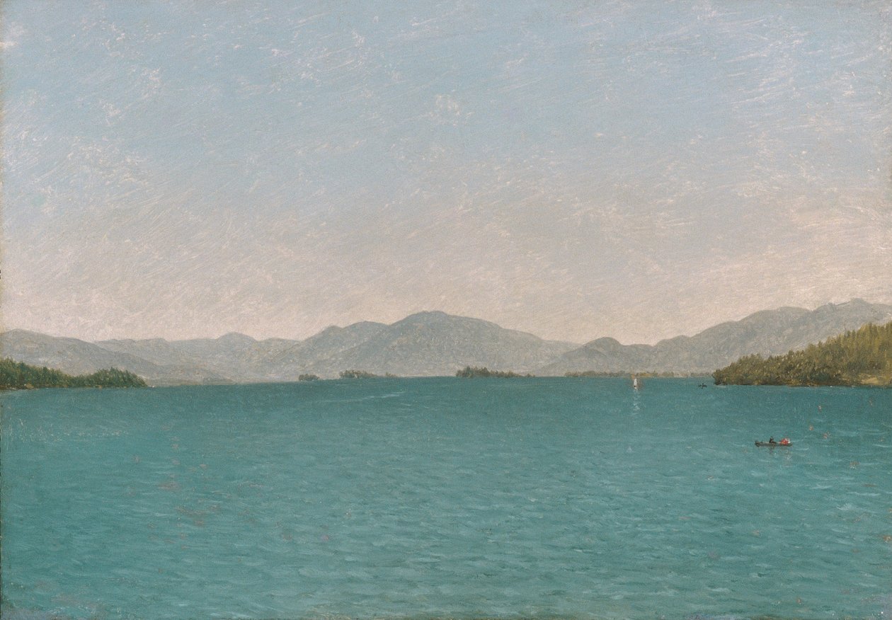 Lake George, gratis studie av John Frederick Kensett