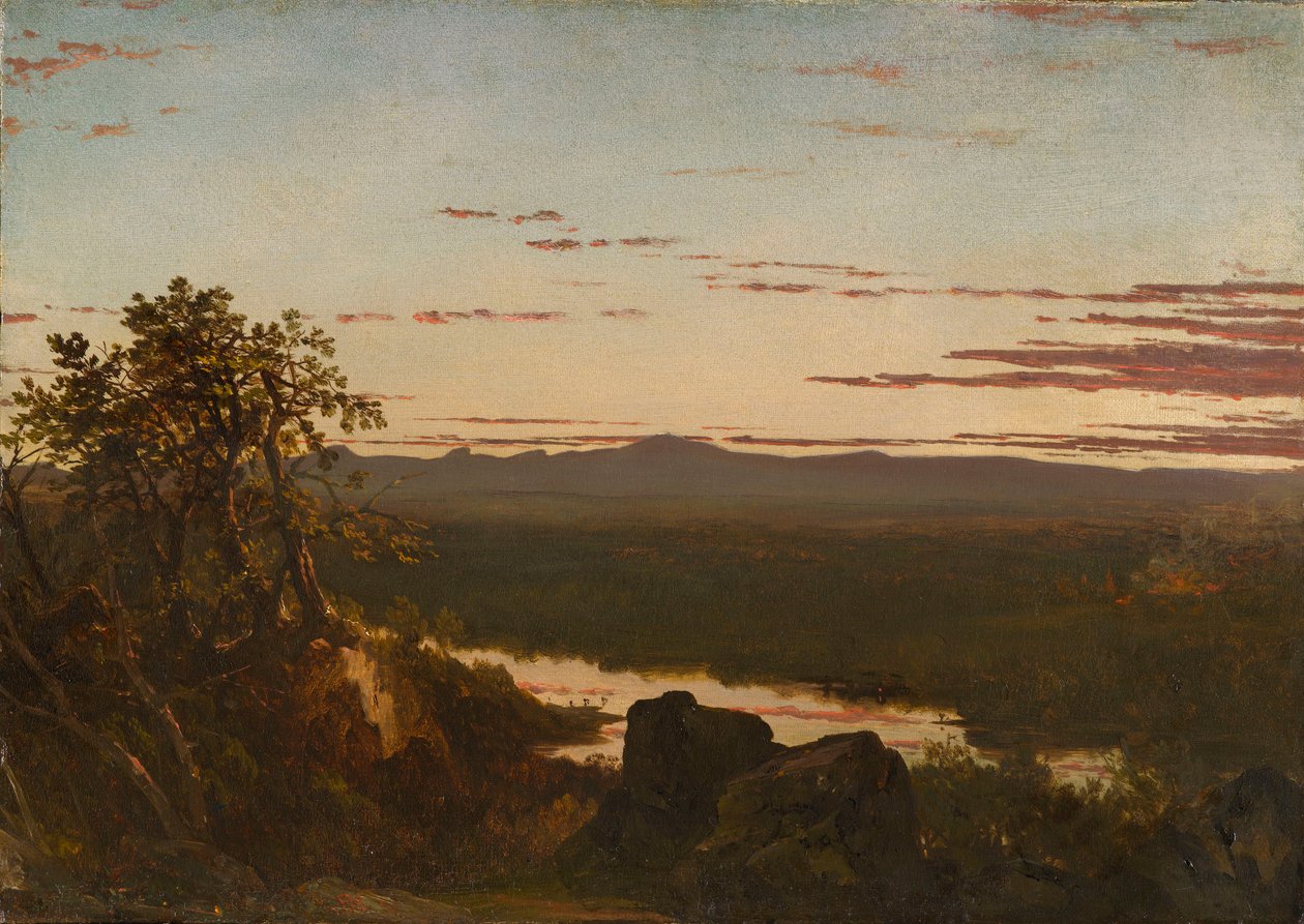 Solnedgang landskap av John Frederick Kensett