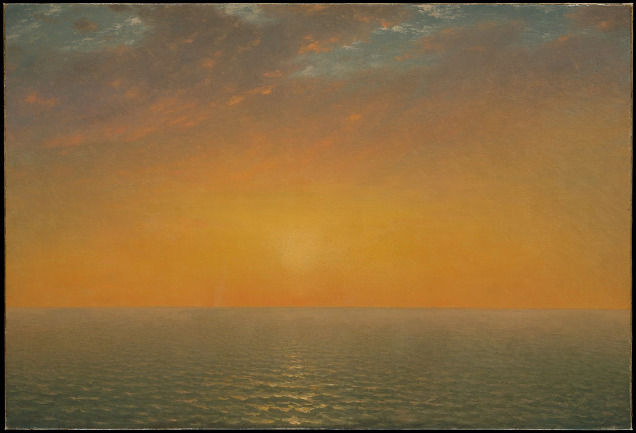 Solnedgang over havet av John Frederick Kensett