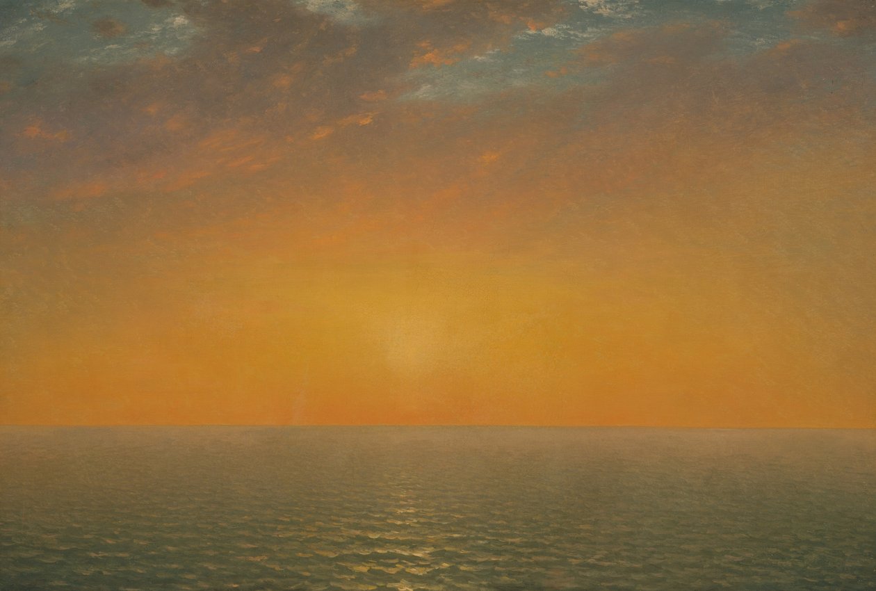 Solnedgang på havet av John Frederick Kensett
