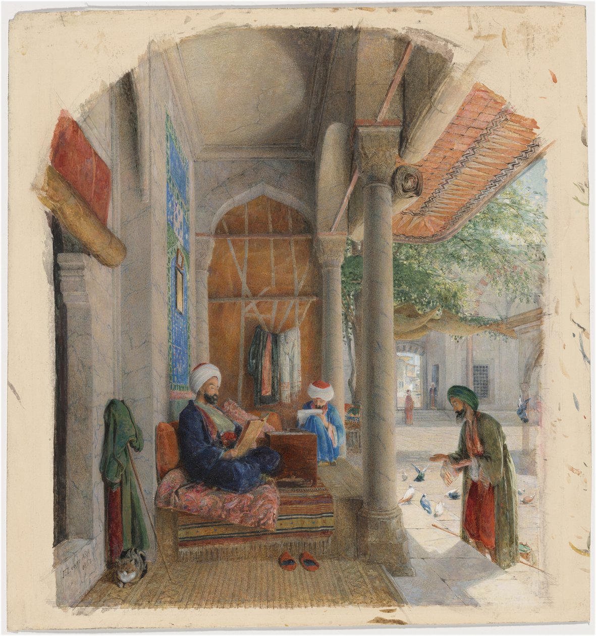 En fakir ved døren til en moské, Konstantinopel av John Frederick Lewis
