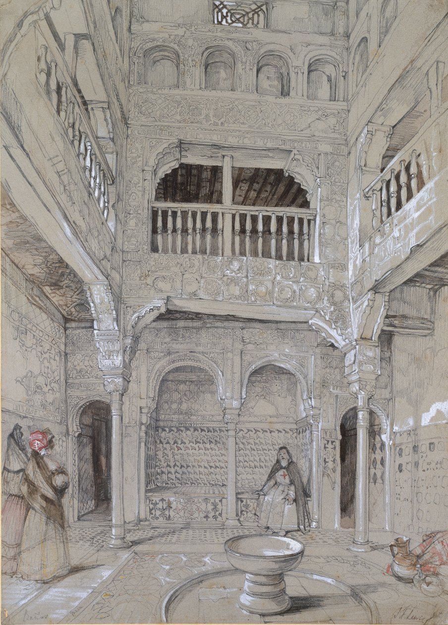 Inngang til badene ved Alhambra, ca 1830-tallet av John Frederick Lewis