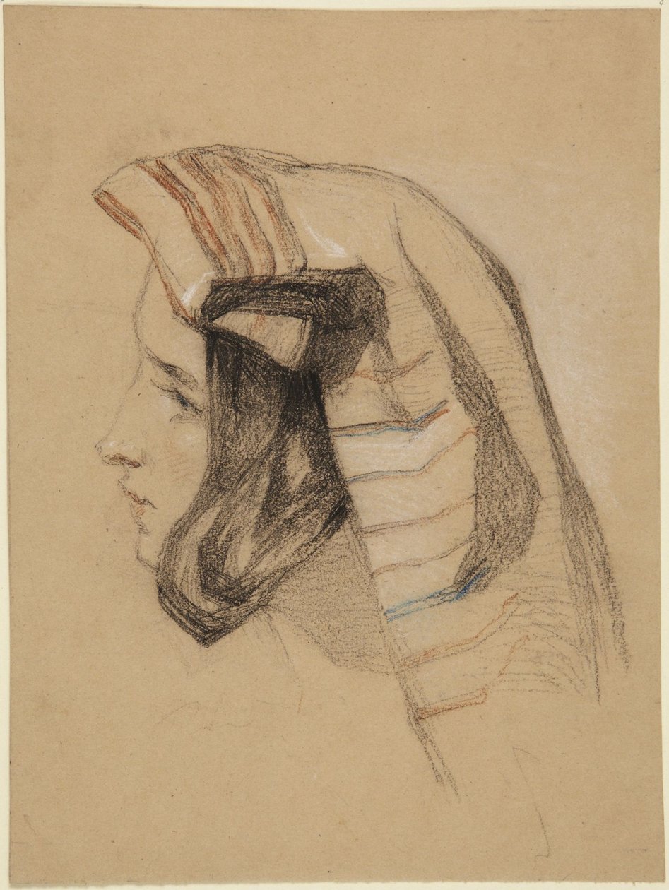 Hode av italiensk jente av John Frederick Lewis