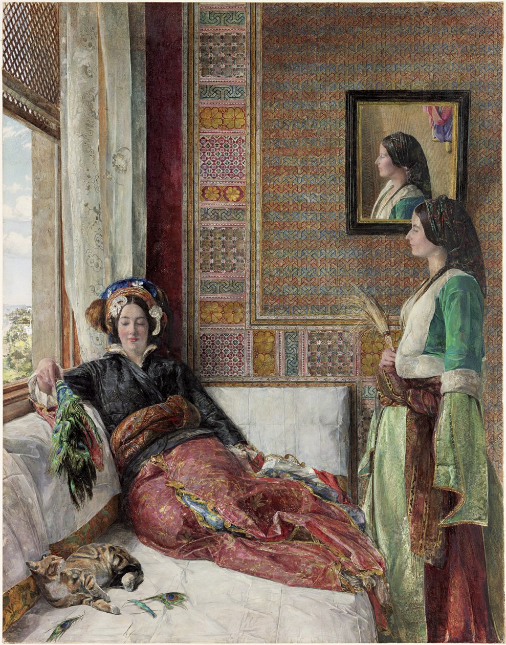 Hhareem Life - Konstantinopel (wc, bc og blyant med gummi arabicum på papir) av John Frederick Lewis
