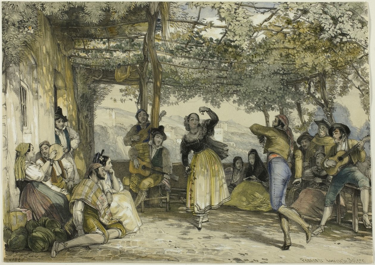 Spanske bønder som danser Bolero av John Frederick Lewis