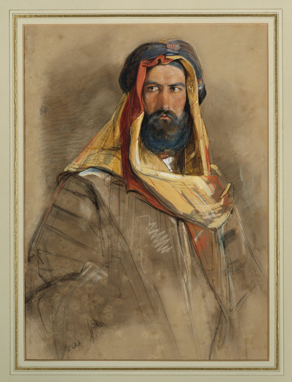 Studie av en arabisk sjeik av John Frederick Lewis