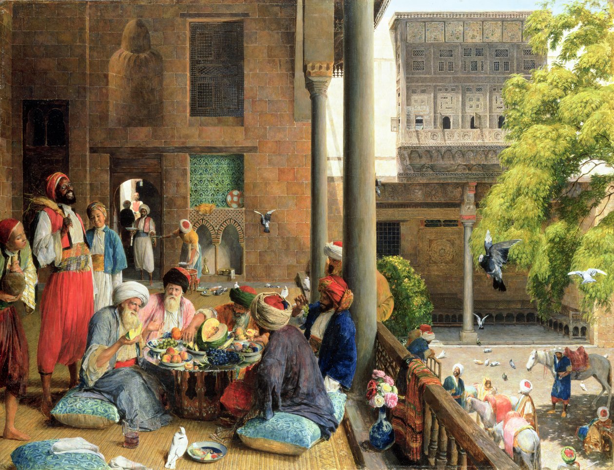 Middagsmåltidet, Kairo, 1875 av John Frederick Lewis