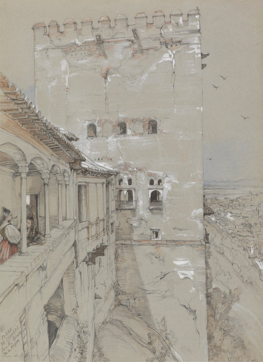 Torre de Comares, Alhambra, 1835 av John Frederick Lewis