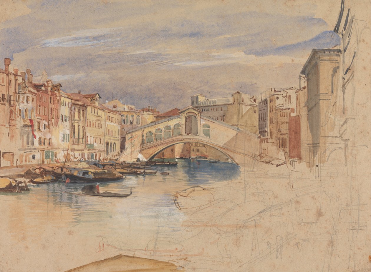 Venezia: Canal Grande og Rialto av John Frederick Lewis