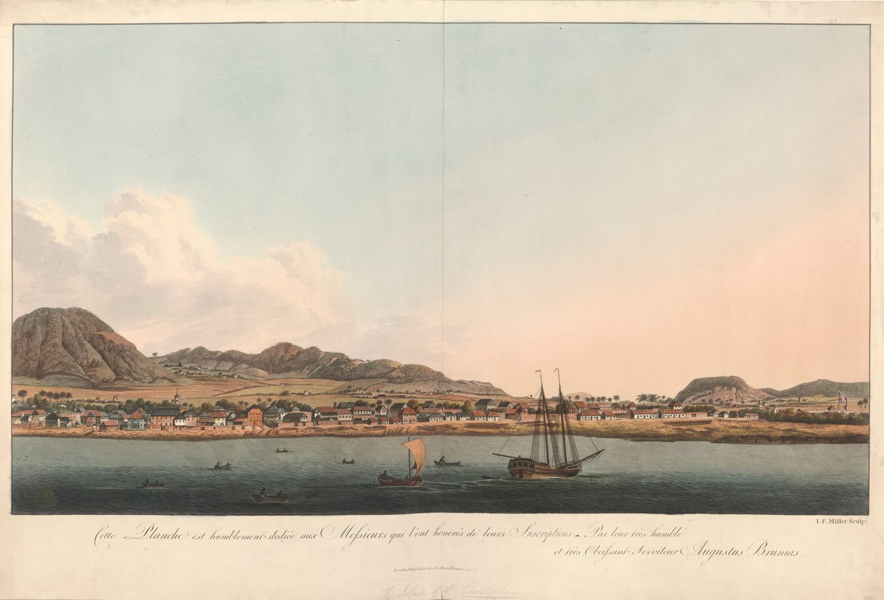 Utsikt over øya St. Christopher av John Frederick Miller