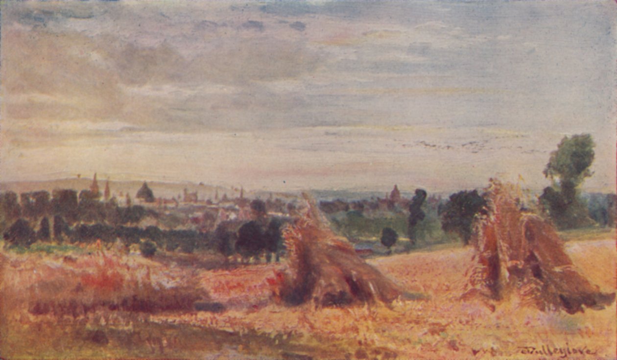 En fjern utsikt over Oxford, 1910 av John Fulleylove