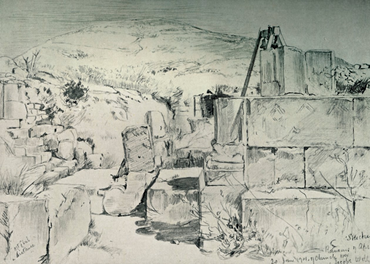 Apse of the Fourth Century Church Over Jacobs Well ved Shechum Nablus, 1902. av John Fulleylove