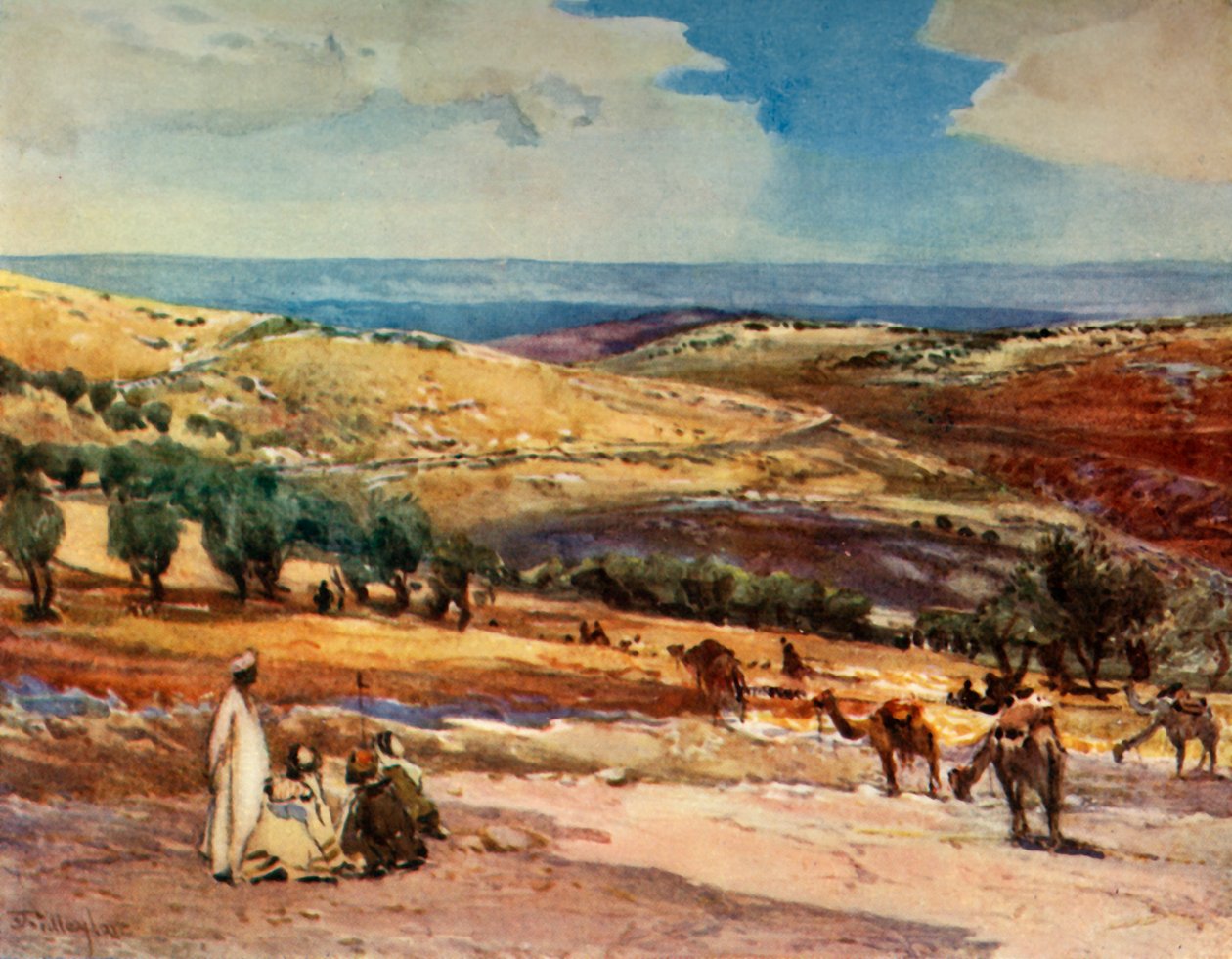 På veien fra Jerusalem til Betania, 1902. av John Fulleylove