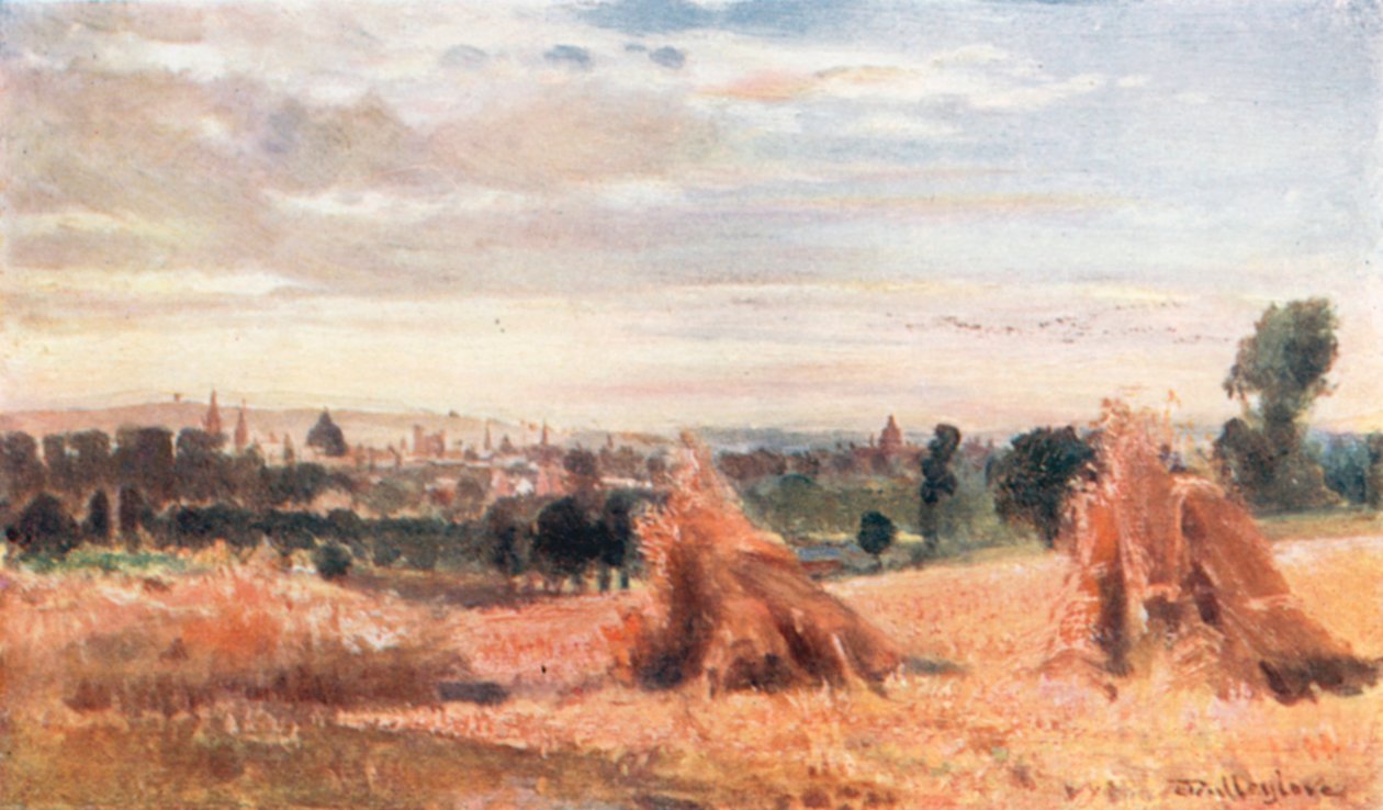 Oxford fra Headington Hill (fargelitografi) av John Fulleylove