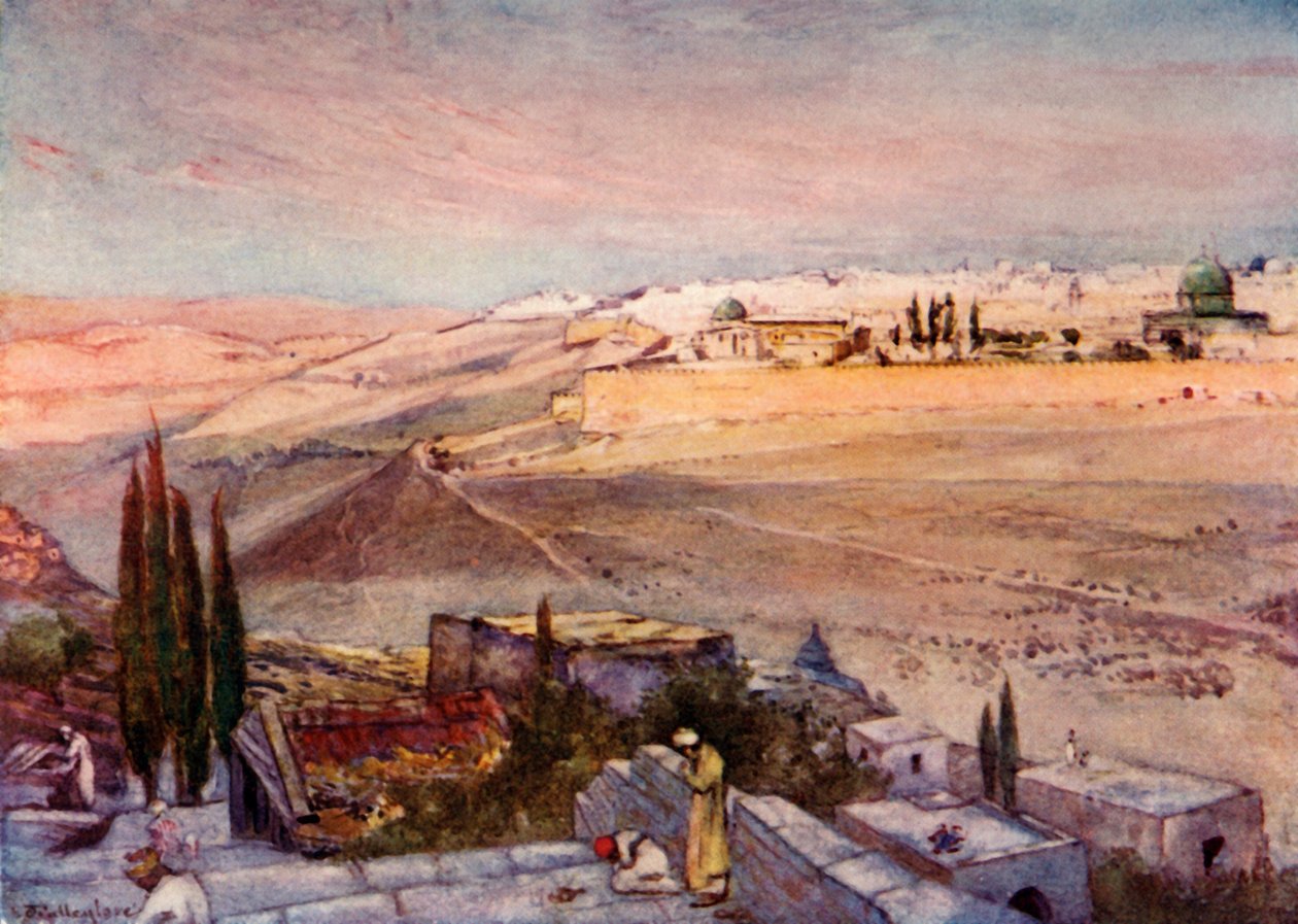 Soloppgang fra Oljeberget, 1902. av John Fulleylove