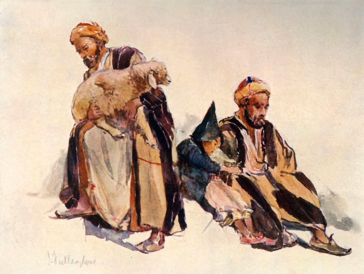 Syriske hyrder og hyrdegutt, 1902. av John Fulleylove