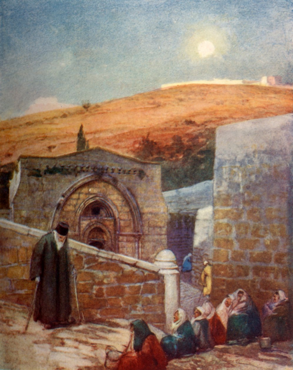 Kapellet til Jomfrugraven ved foten av Oljeberget, 1902. av John Fulleylove