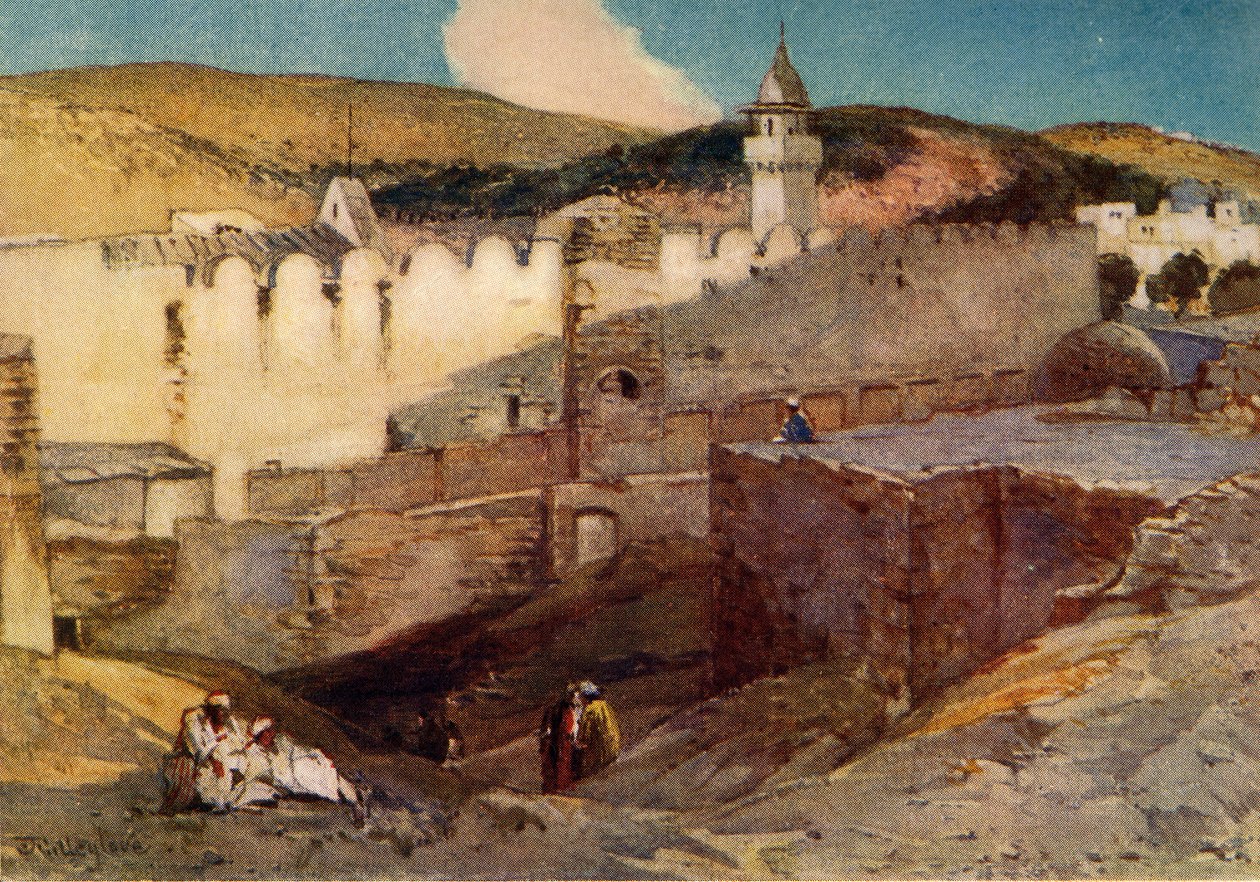 Moskeen i Hebron over Machpelah-hulen, 1902. av John Fulleylove