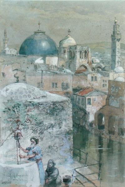 The Pool of Hezekiah in the Morning Light, ca. 1902 (akvarell på papir) av John Fulleylove