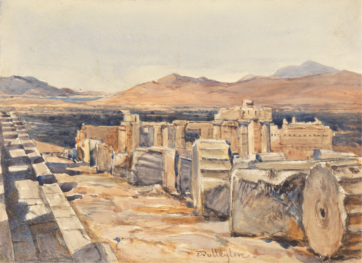 Propylaea fra den nordlige kanten av Stylobate of the Parthenon, Athen av John Fulleylove