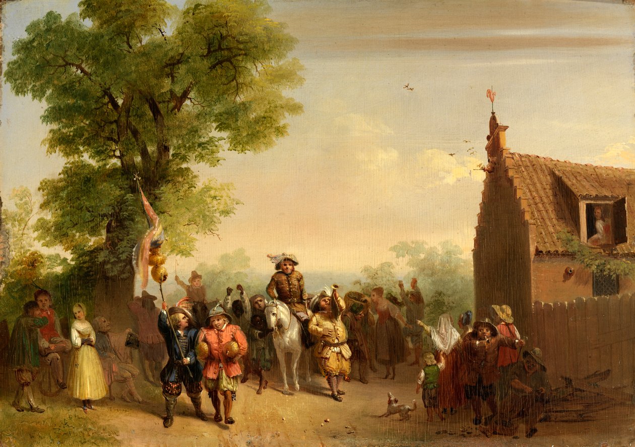 Triumf av Stoffel Brinkerhoff, på hans retur fra hans erobringer i øst, 1835. av John Gadsby Chapman