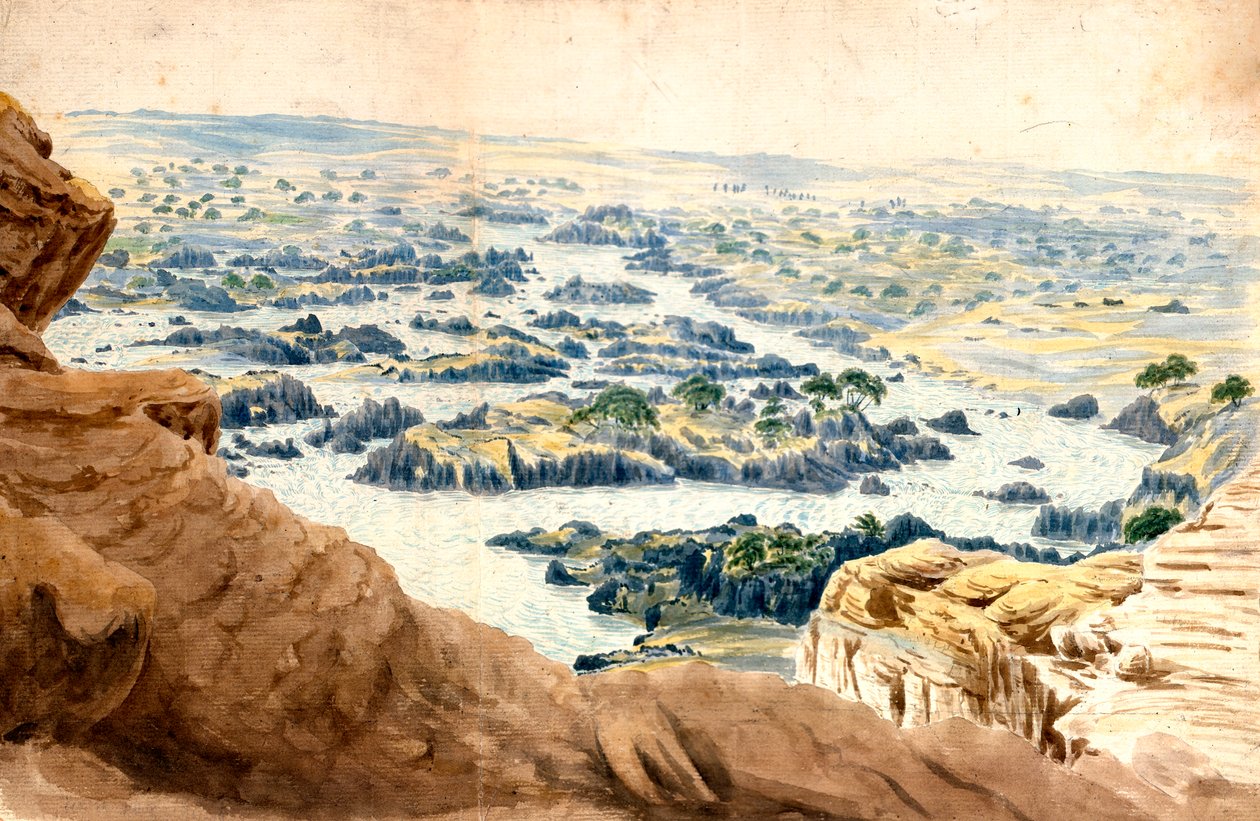 Landskap, Katarakt, Egypt, 1800-tallet av John Gardner Wilkinson