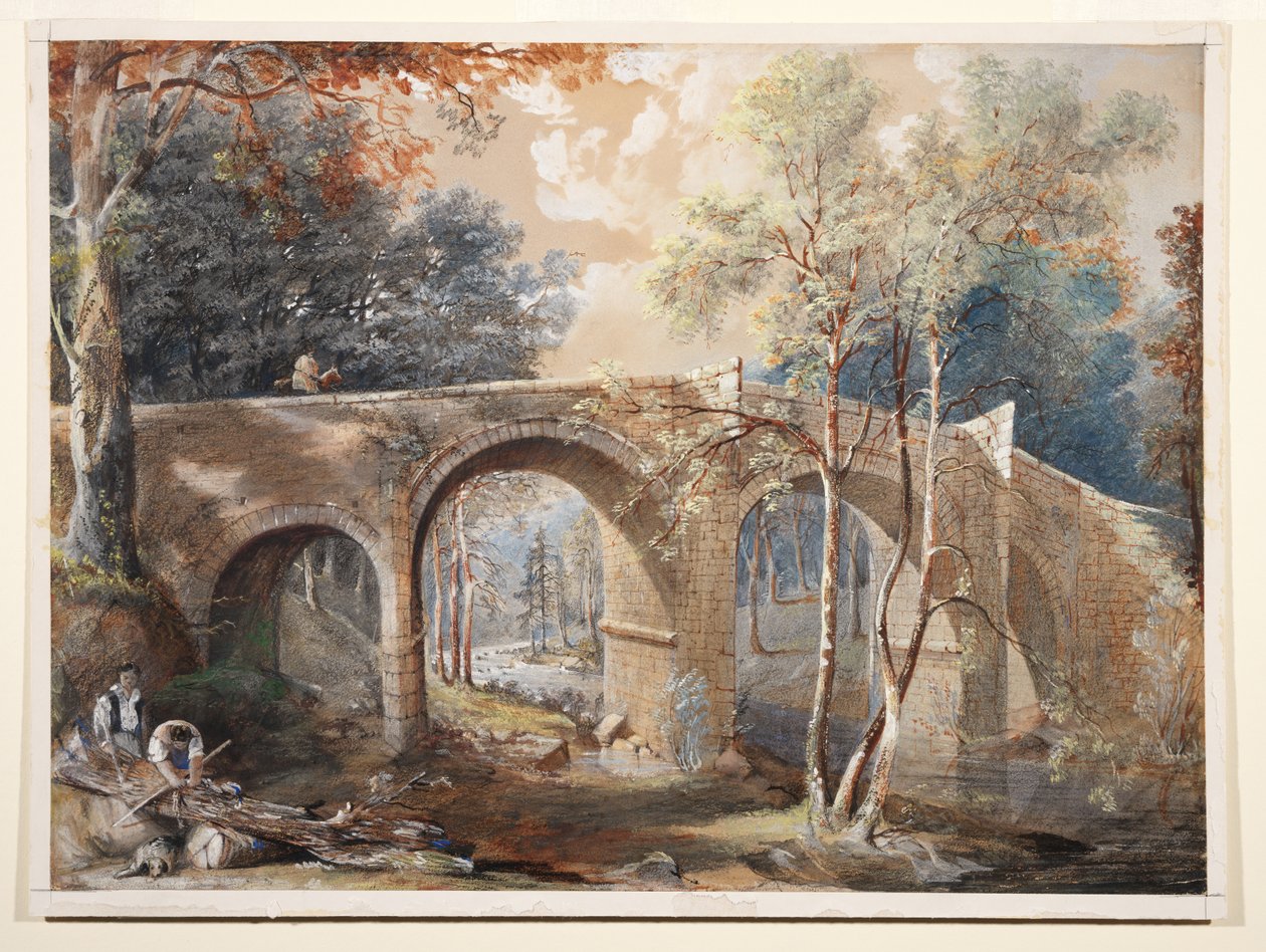 Woodcutters ved Fingle Bridge, Dartmoor av John Gendall