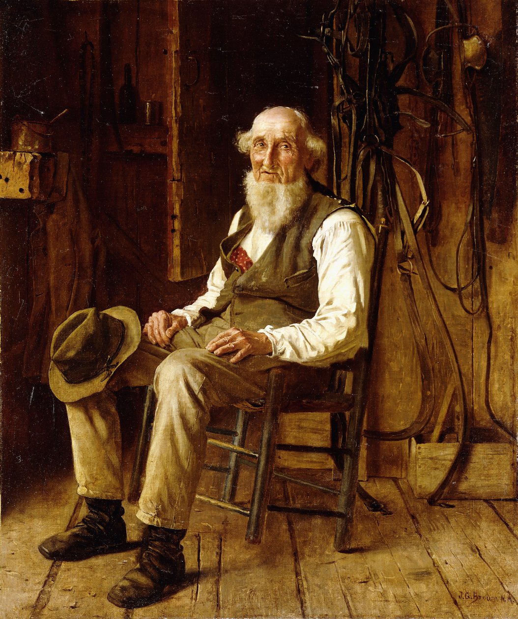 Et øyeblikks kontemplasjon, av John George Brown