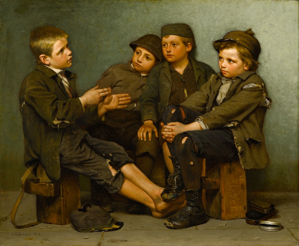 En tøff historie, 1886 av John George Brown