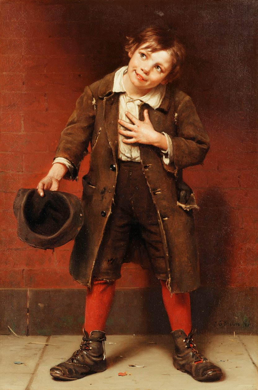Tiggergutt, ca. 1885-1887 av John George Brown