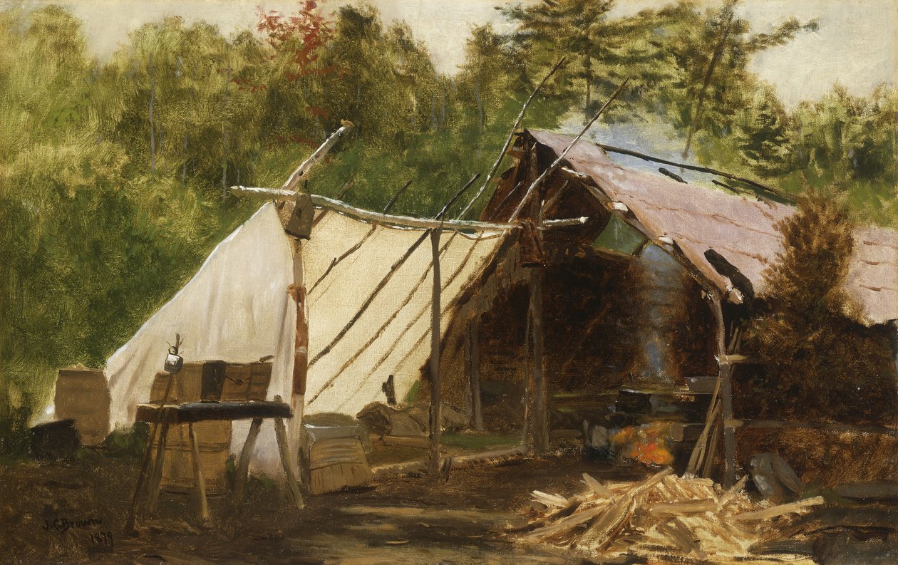 Leir i Main Wood No, 1879 av John George Brown