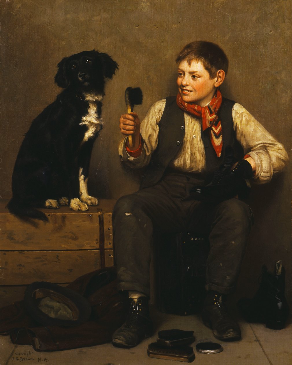 Kan ikke lokkes, av John George Brown