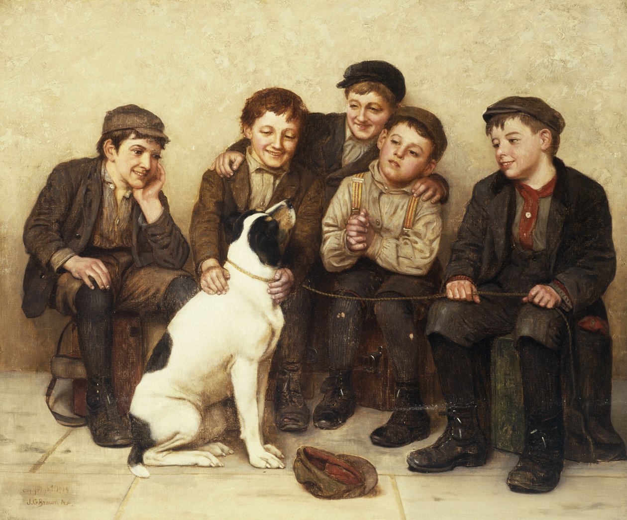 I gode hender, 1909 av John George Brown