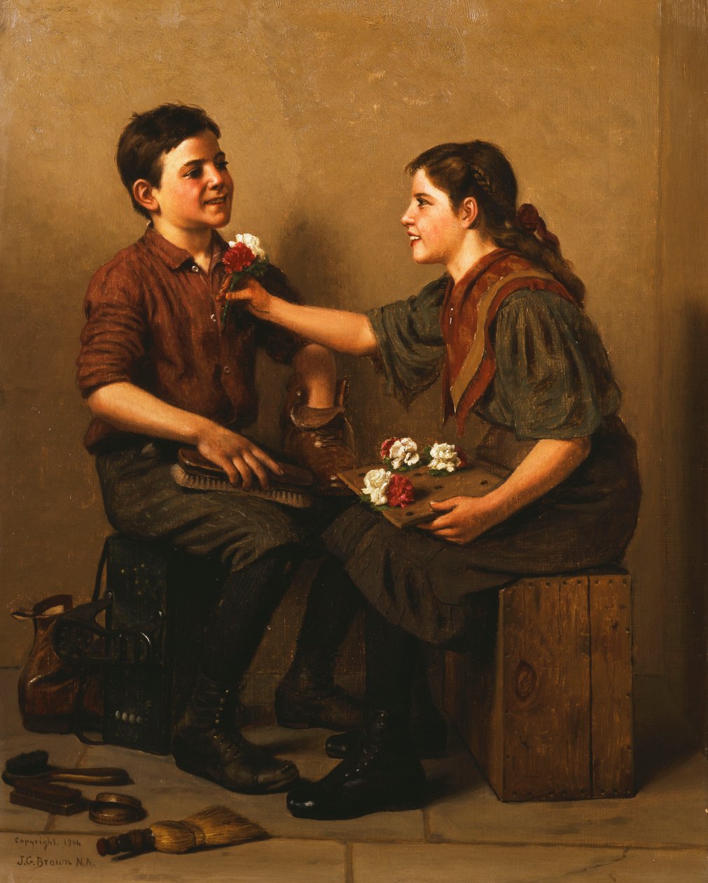 Bare en nikkel, Joe, 1906 av John George Brown