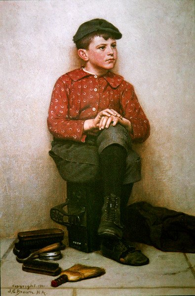 Shoeshine Boy, New York av John George Brown