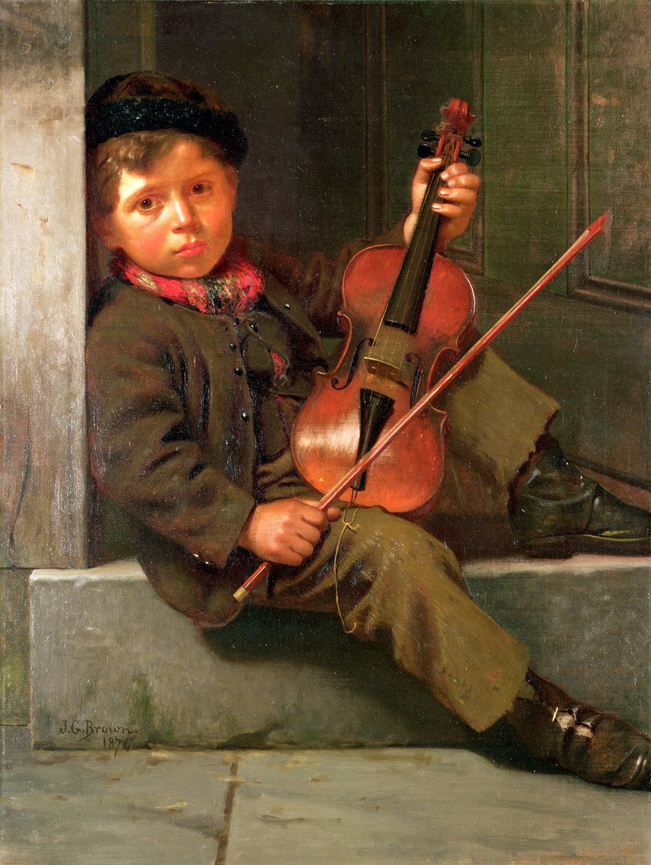 Guttefiolinisten, 1874 av John George Brown