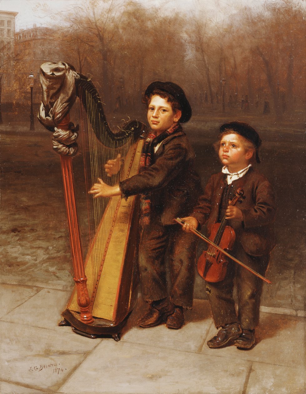 De små barnevognene, 1874 av John George Brown