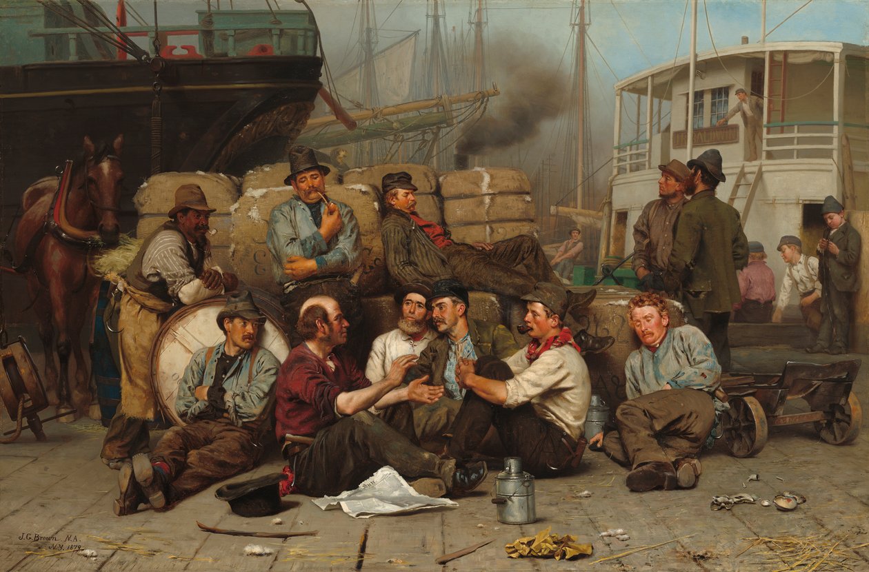 The Longshoremens Noon, 1879 av John George Brown