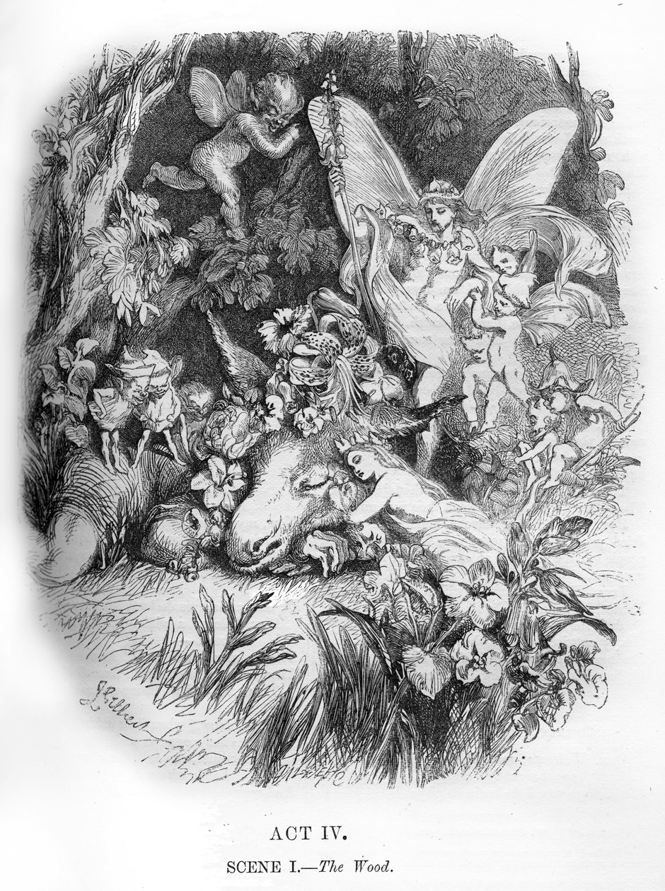 En midtsommernattsdrøm av William Shakespeare av John Gilbert