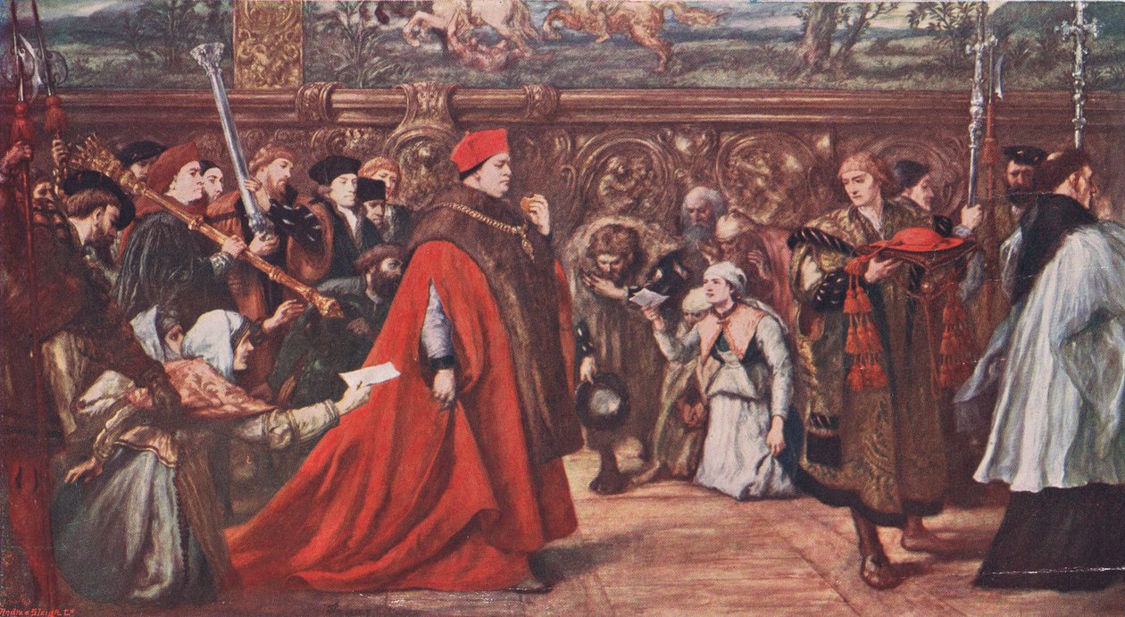 Kardinal Wolsey går i prosesjon til Westminster Hall 1515 av John Gilbert