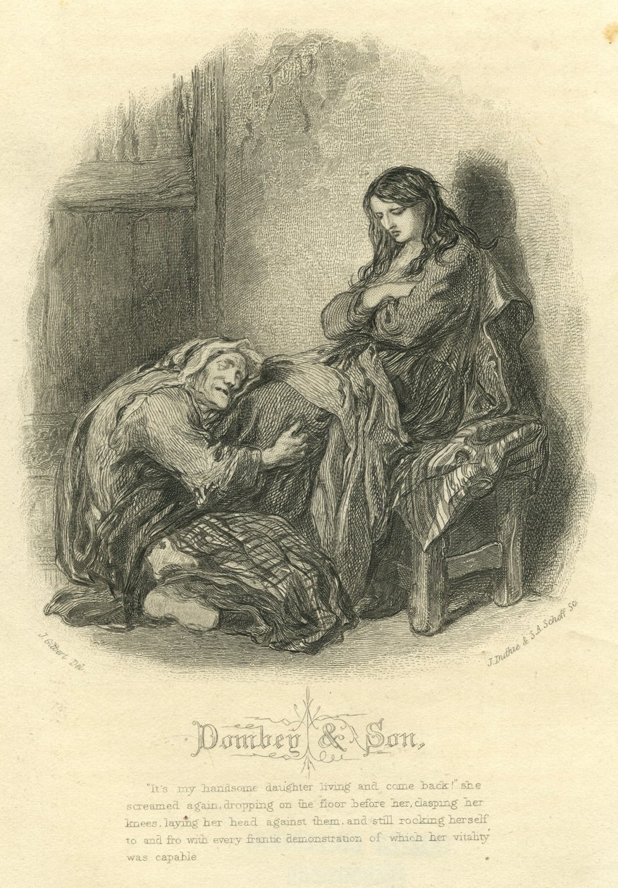 Dombey und Son: Alice Brown og hennes mor av John Gilbert