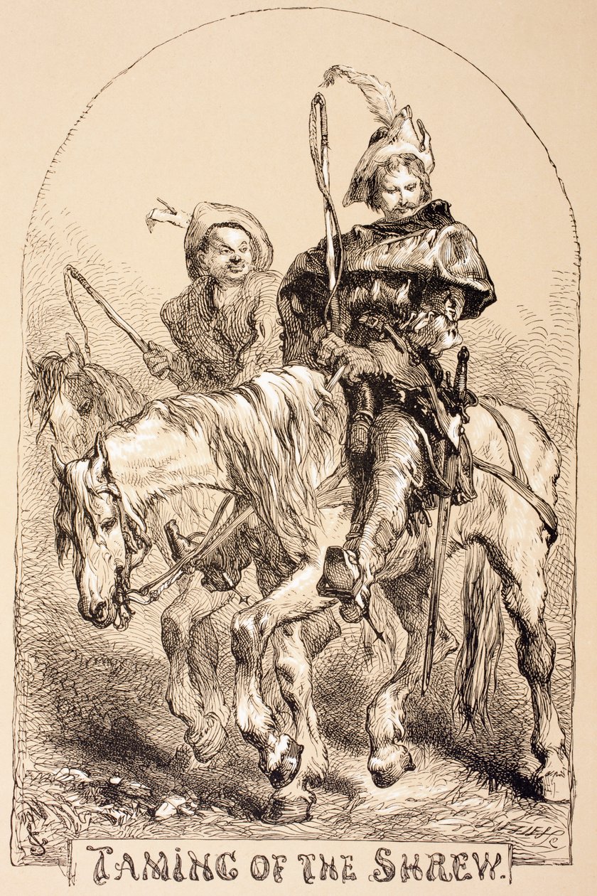 Illustrasjon for The Taming of the Shrew, fra 