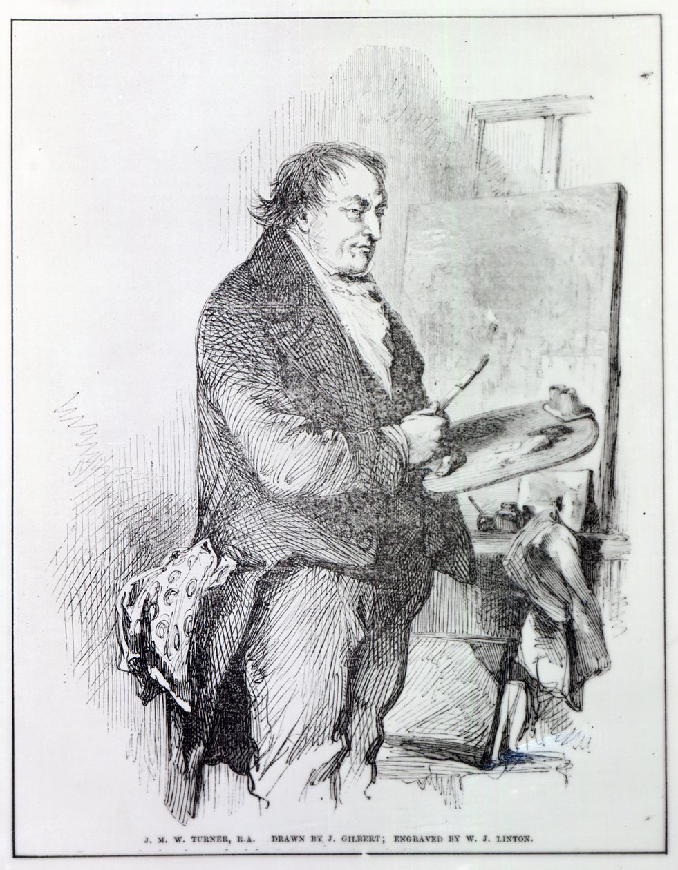 Joseph Mallord William Turner, gravert av W.J. Linton, ca. 1837 (gravering) av John Gilbert