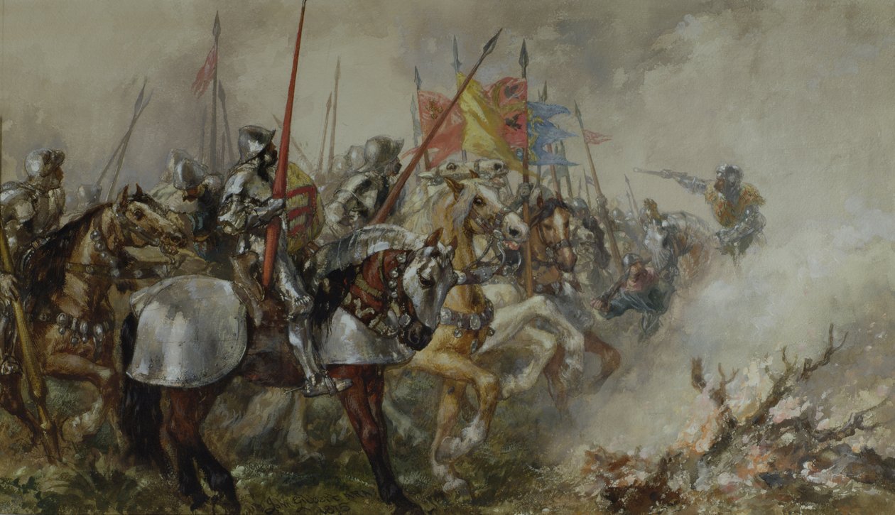 Kong Henry V i slaget ved Agincourt, 1415 av John Gilbert