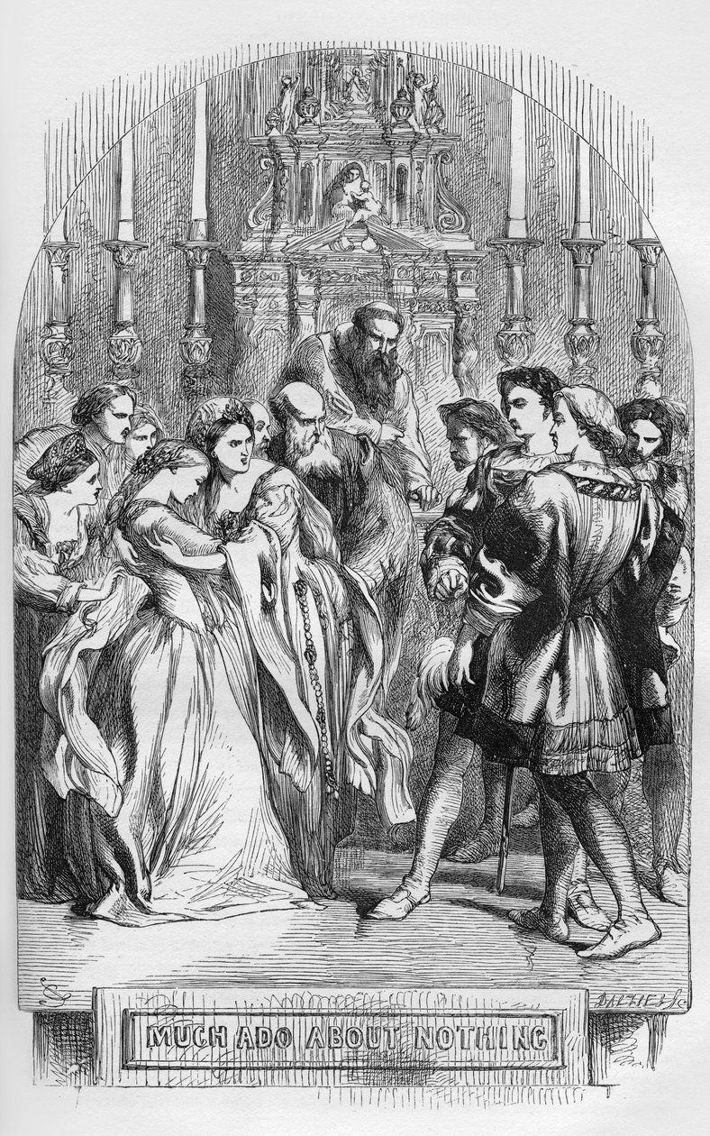 Much Ado about Nothing by William Shakaespeare av John Gilbert