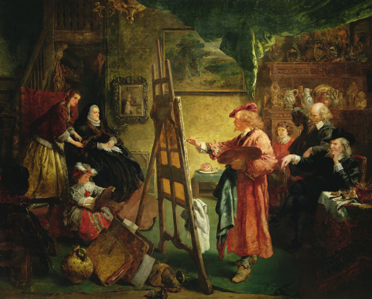 Rembrandts atelier, ca. 1869 (olje på lerret) av John Gilbert